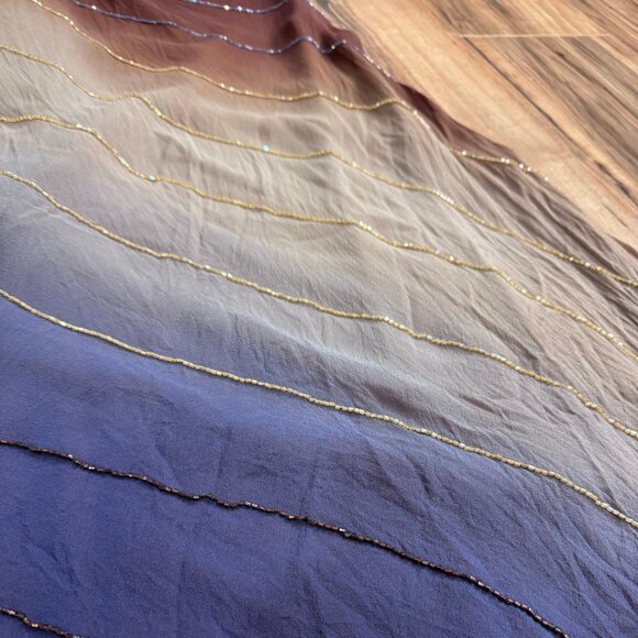 Ombre One Shoulder Spaghetti Strap Asymmetrical Dress - Picture 4 of 6